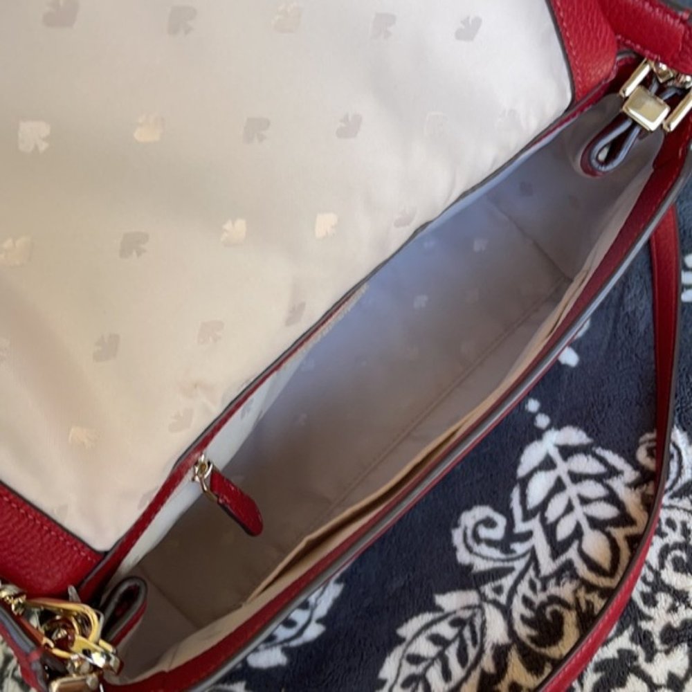Kate Spade Leila Medium Flap Leather Shoulder Bag - Picture 12 of 16